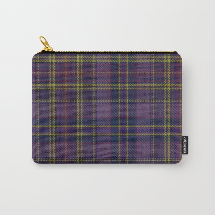 Vintage Purple Tartan Plaid Pattern Carry All Pouch Gallery Image 1