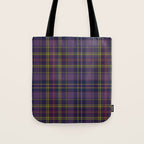 Vintage Purple Tartan Plaid Pattern Tote Bag Gallery Image 1
