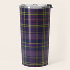 Vintage Purple Tartan Plaid Pattern Travel Mug Gallery Image 2