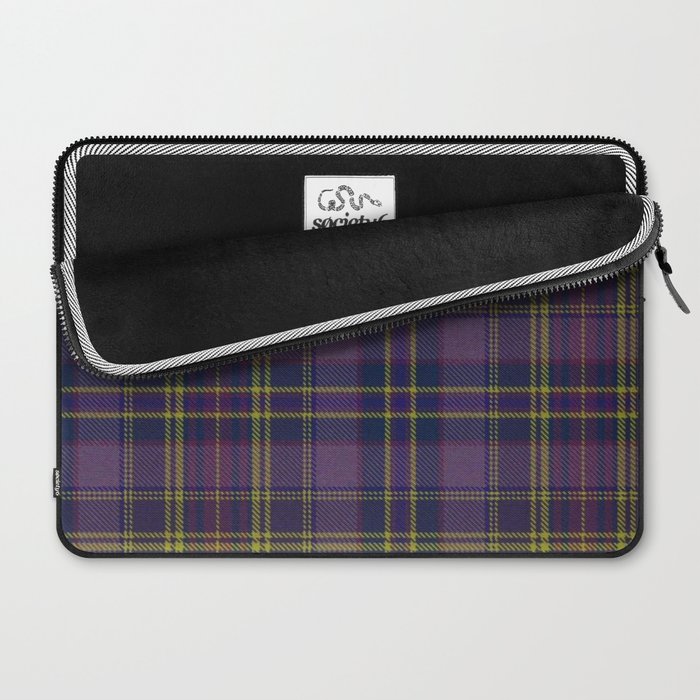 Vintage Purple Tartan Plaid Pattern Laptop Sleeve Gallery Image 2