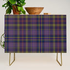 Vintage Purple Tartan Plaid Pattern Credenza Gallery Image 1