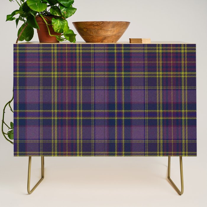 Vintage Purple Tartan Plaid Pattern Credenza Gallery Image 1