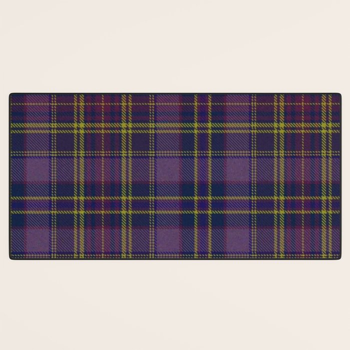 Vintage Purple Tartan Plaid Pattern Desk Mat Gallery Image 3