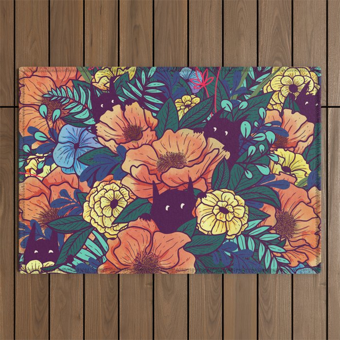 Wild Flowers Outdoor Rug Gallery Image 1