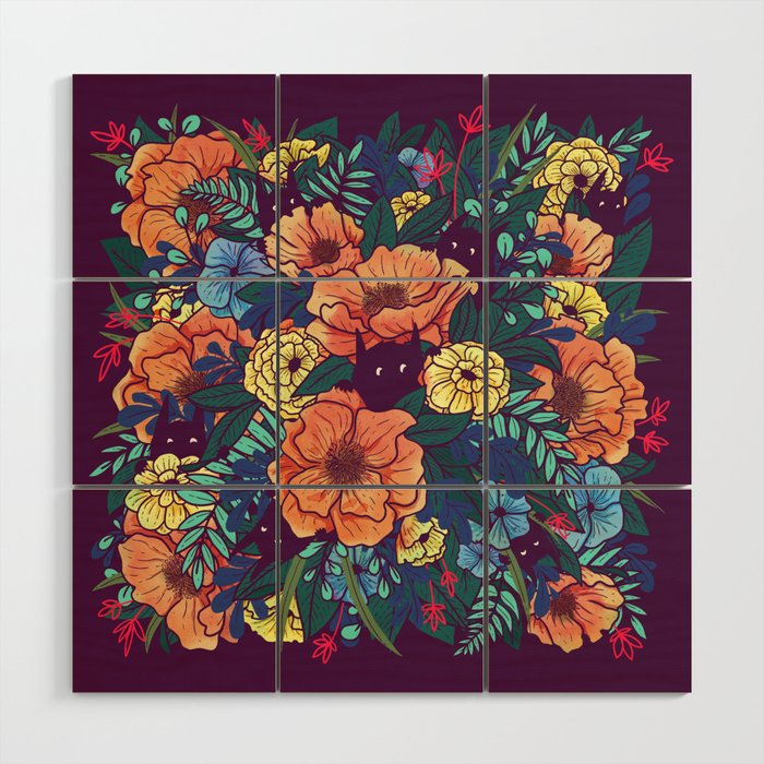 Wild Flowers Wood Wall Art Gallery Image 1