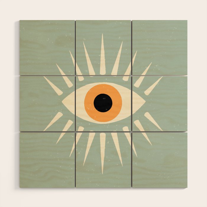 Yellow Eye Wood Wall Art Gallery Image 1