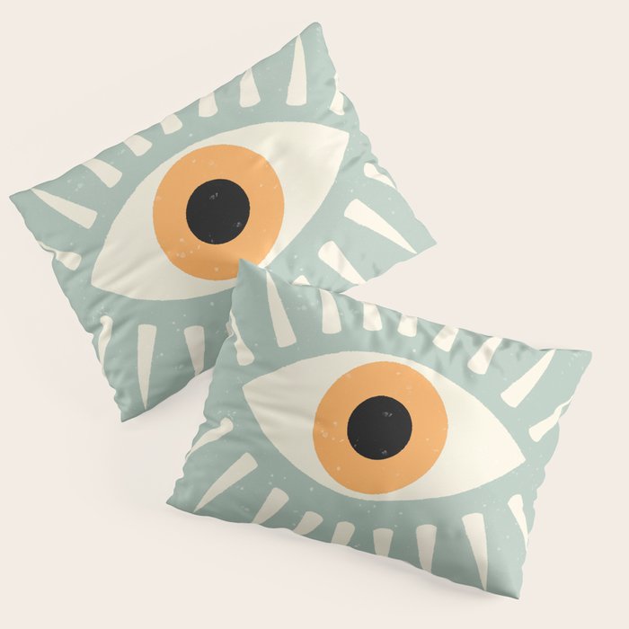 Yellow Eye Pillow Sham Gallery Image 1