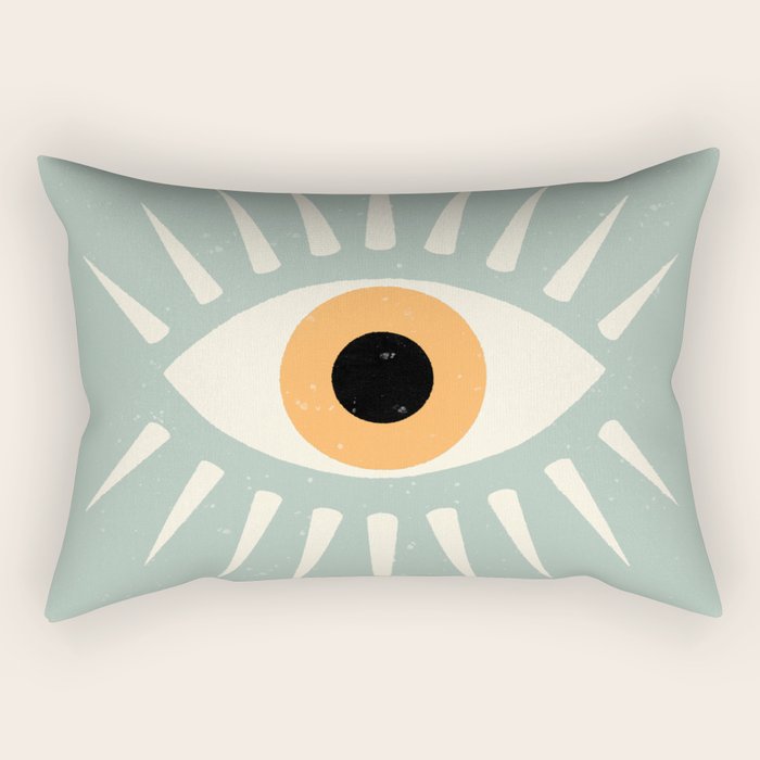 Yellow Eye Rectangular Pillow Gallery Image 2