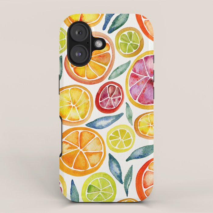 Sliced Citrus Watercolor iPhone Case Gallery Image 1