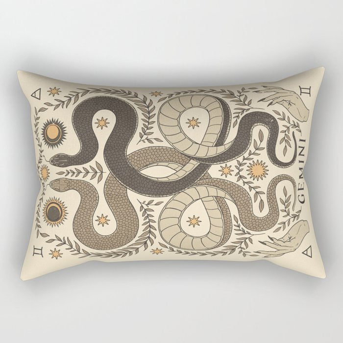 Gemini, The Twins Rectangular Pillow Gallery Image 2