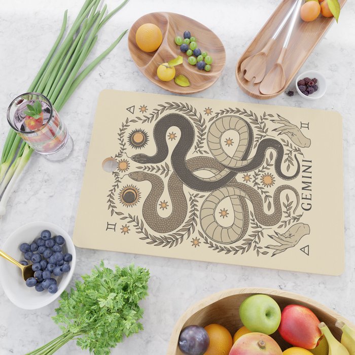 Gemini, The Twins Cutting Board Gallery Image 2