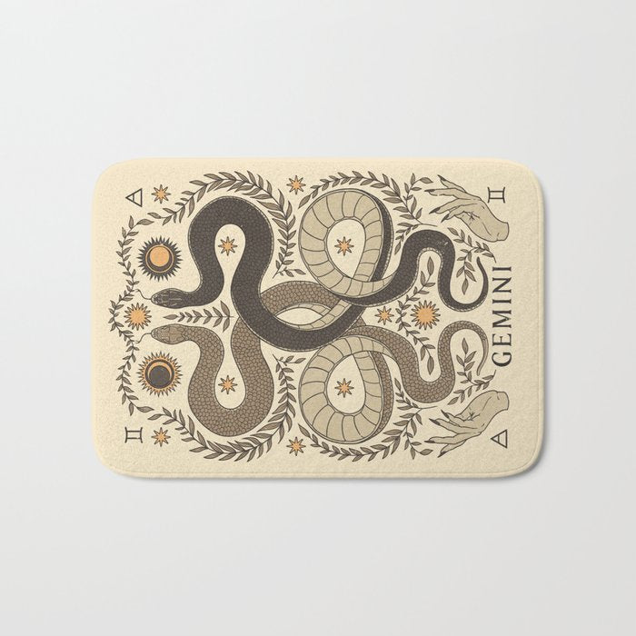 Gemini, The Twins Bath Mat Gallery Image 1