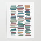 Books Pastel, Living Room Art, Book Worm Poster Gallery Image 4