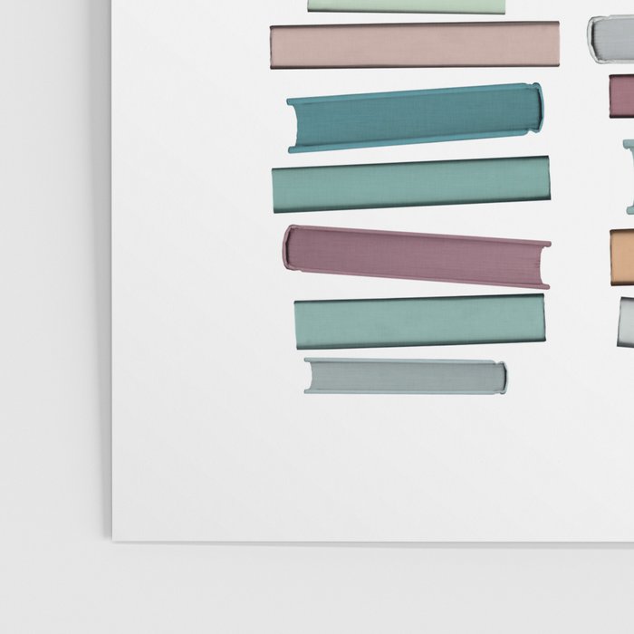 Books Pastel, Living Room Art, Book Worm Poster Gallery Image 3