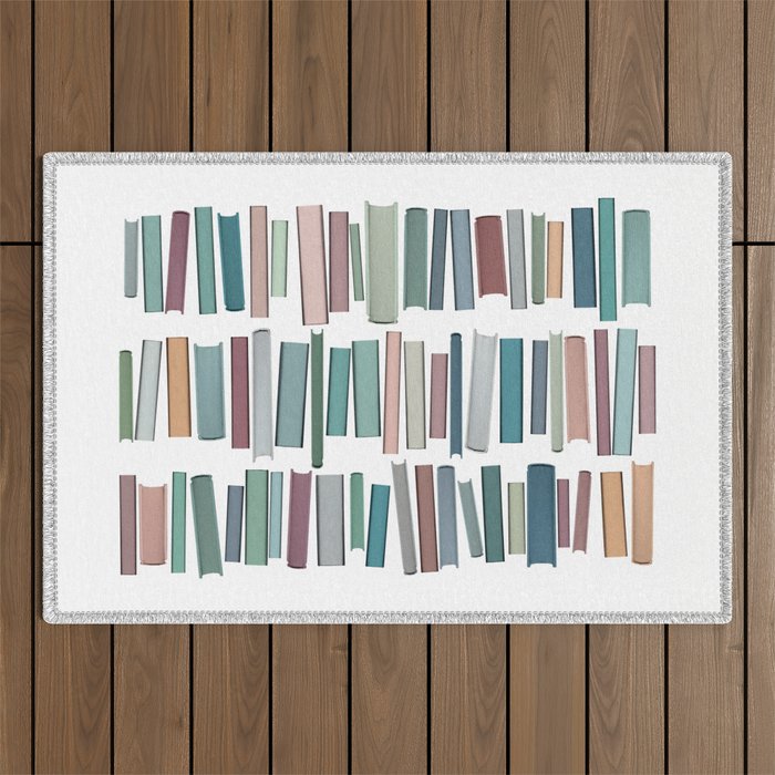 Books Pastel, Living Room Art, Book Worm Outdoor Rug Gallery Image 1