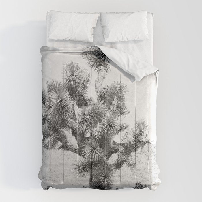 Twisted Joshua Tree - Black and White Photography Comforter Gallery Image 6