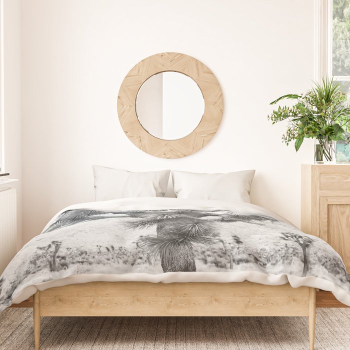 Twisted Joshua Tree - Black and White Photography Duvet Cover Gallery Image 3