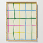 Abstract Tennis Net Pattern in Cream Serving Tray Gallery Image 1