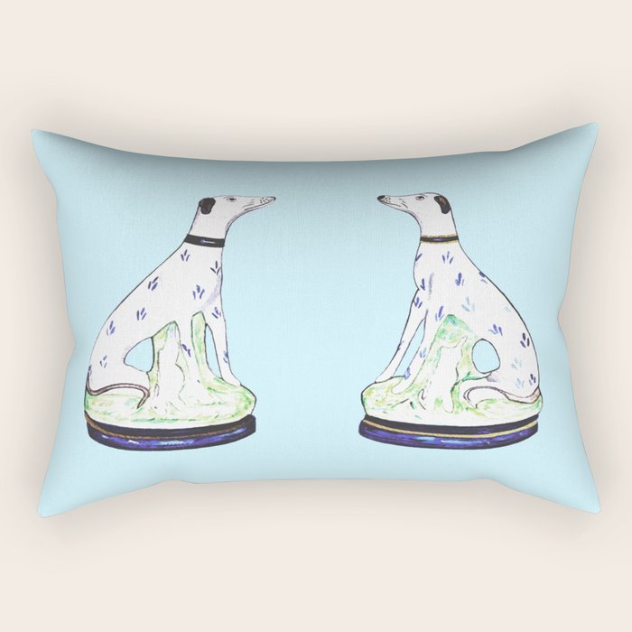 STAFFORDSHIRE HOUNDS Rectangular Pillow Gallery Image 1