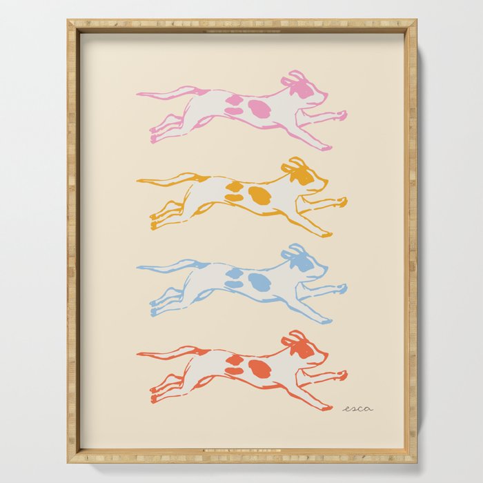 Colorful Puppies Serving Tray Gallery Image 1