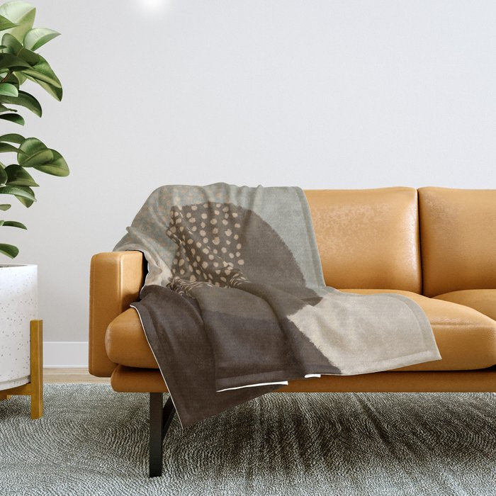 Modern Abstract Shapes #4 Throw Blanket Gallery Image 1