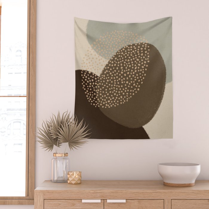 Modern Abstract Shapes #4 Wall Tapestry Gallery Image 2