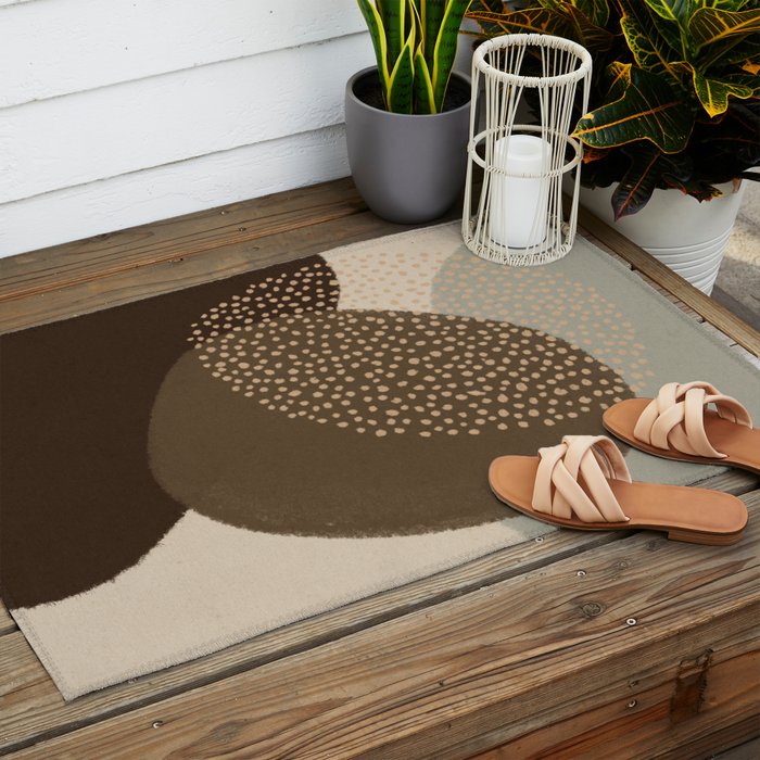 Modern Abstract Shapes #4 Outdoor Rug Gallery Image 2