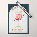  Aperol Spritz Cocktail Zodiac Sign Wrapping Paper Gallery Image 1