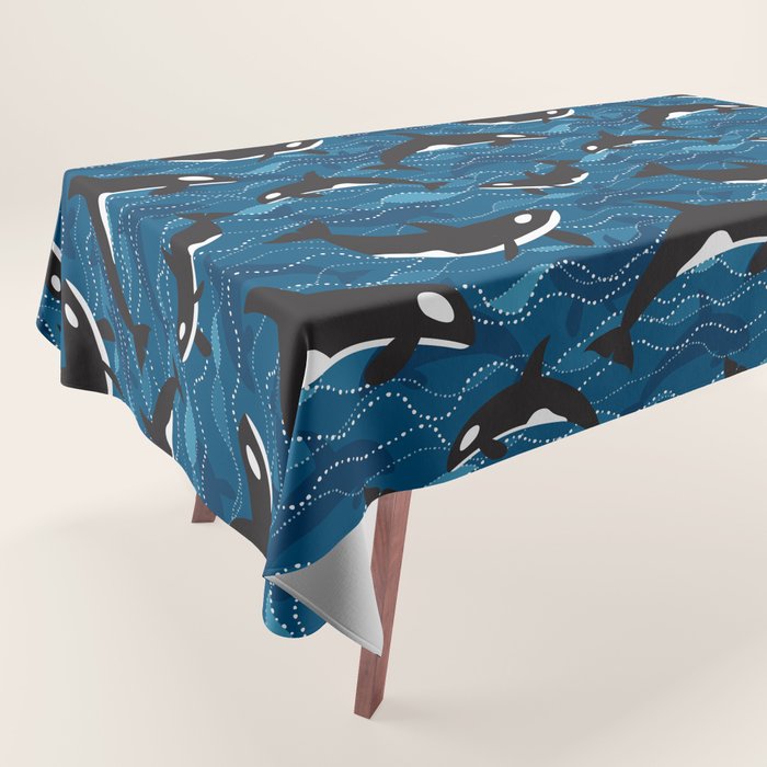 Deep Sea Orca Tablecloth Gallery Image 1