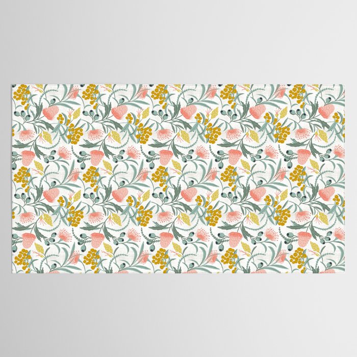 Flora Australis White Tablecloth Gallery Image 2