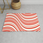Wavy Stripes I - Red & White Candy Cane Rug Gallery Image 1