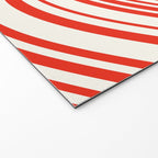 Wavy Stripes I - Red & White Candy Cane Welcome Mat Gallery Image 2