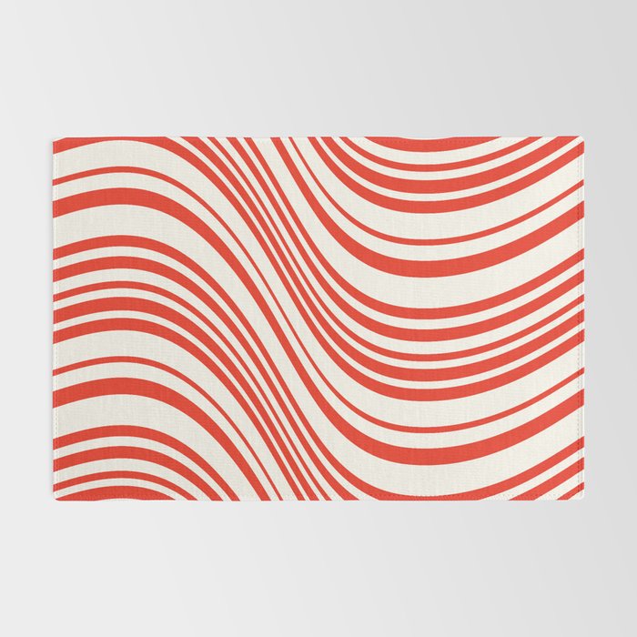Wavy Stripes I - Red & White Candy Cane Rug Gallery Image 2