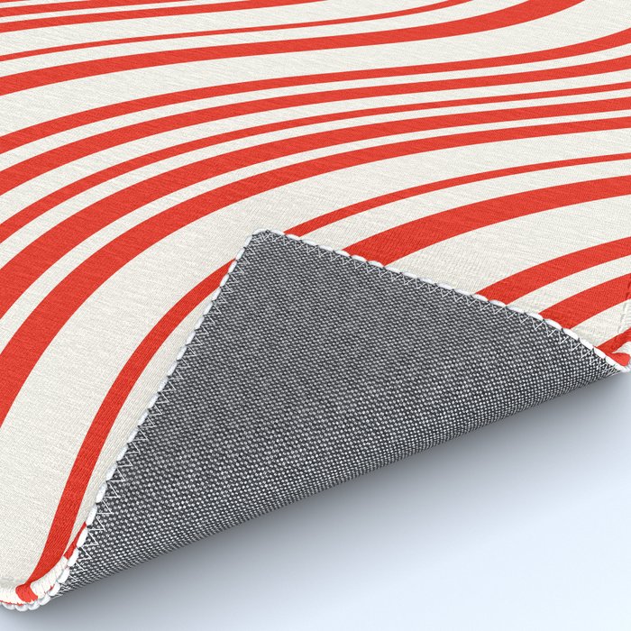 Wavy Stripes I - Red & White Candy Cane Rug Gallery Image 4