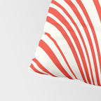 Wavy Stripes I - Red & White Candy Cane Pillow Sham Gallery Image 4