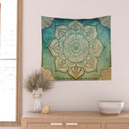 Faded Bohemian Mandala Wall Tapestry Gallery Image 2