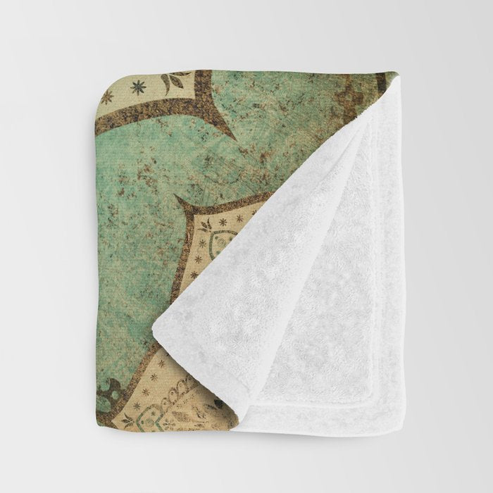 Faded Bohemian Mandala Throw Blanket Gallery Image 3