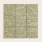 Spotted Preppy Dots Abstract in Sage Green Wood Wall Art Gallery Image 1