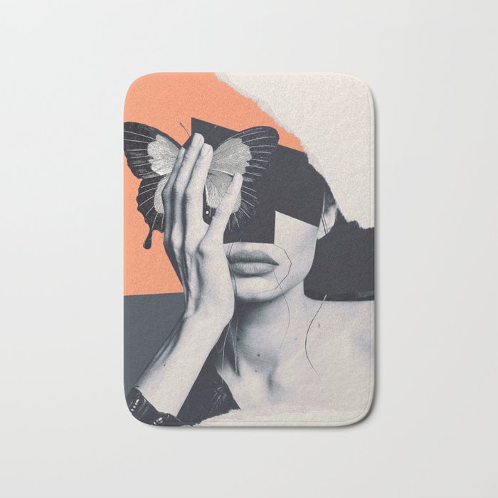 collage art / butterfly Bath Mat Gallery Image 1