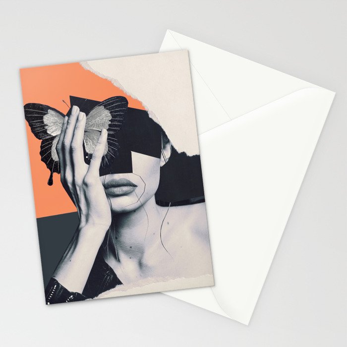 collage art / butterfly Stationery Card Gallery Image 2