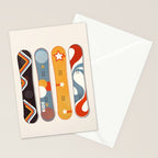 Retro Snowboards  Stationery Card Gallery Image 2