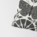 Black & White Retro, Folk Butterfly Pillow Sham Gallery Image 4