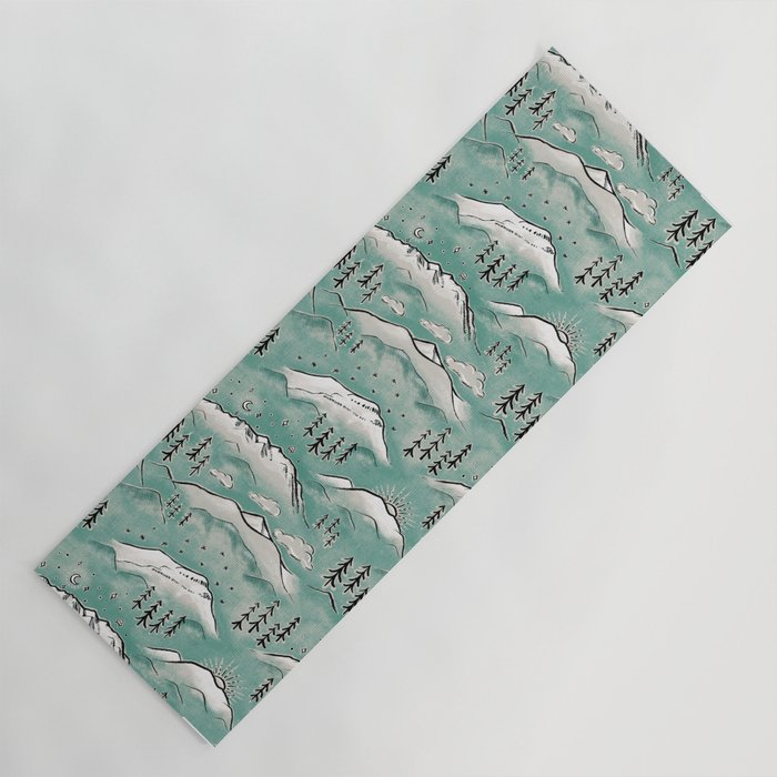 Monte Vista - Turquoise and silver Yoga Mat Gallery Image 1
