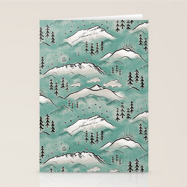 Monte Vista - Turquoise and silver Stationery Card Gallery Image 1