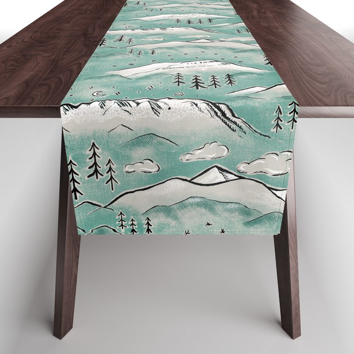 Monte Vista - Turquoise and silver Table Runner Gallery Image 1
