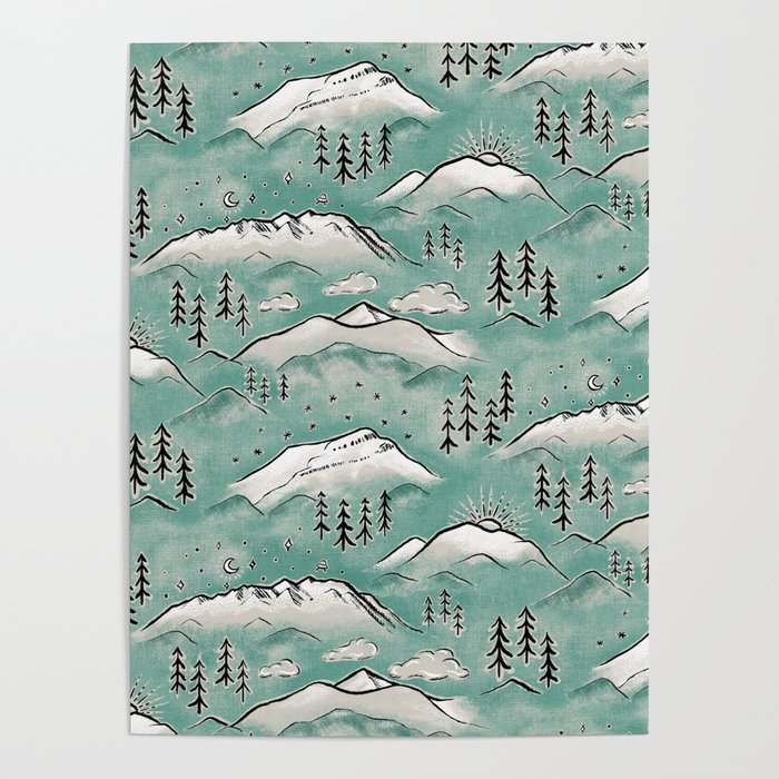 Monte Vista - Turquoise and silver Poster Gallery Image 4