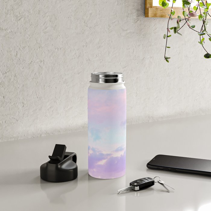 Unicorn Pastel Clouds #1 #decor #art #society6 Water Bottle Gallery Image 4
