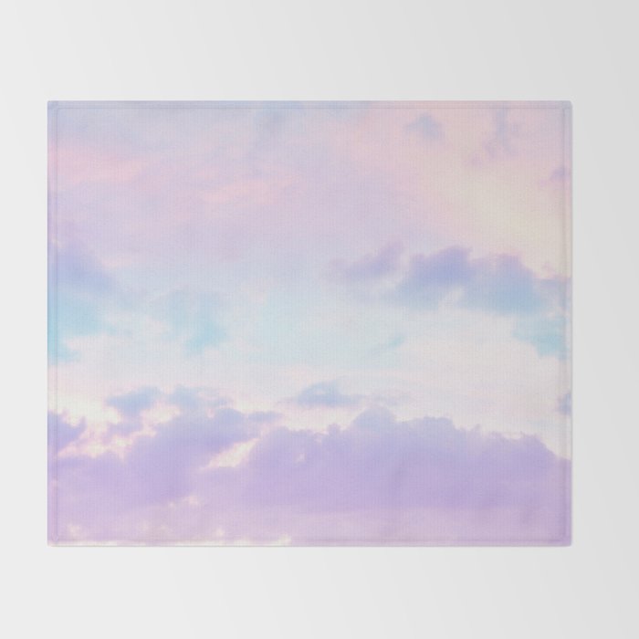 Unicorn Pastel Clouds #1 #decor #art #society6 Throw Blanket Gallery Image 2