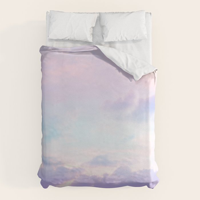 Unicorn Pastel Clouds #1 #decor #art #society6 Duvet Cover Gallery Image 6