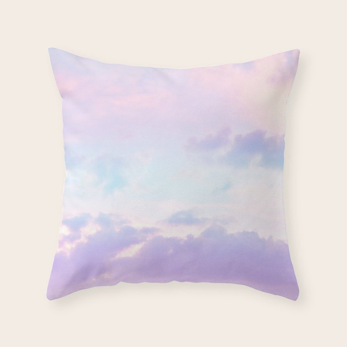 Unicorn Pastel Clouds #1 #decor #art #society6 Throw Pillow Gallery Image 1